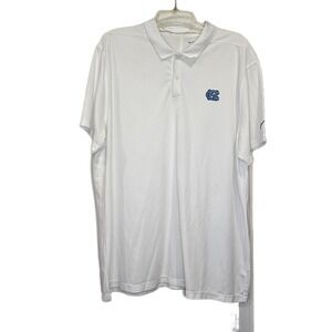 Nike Men's XL White UNC Tar Heels Dri-Fit Polo